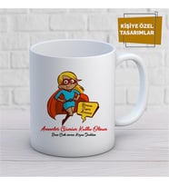 Kişiye Özel İsim Yazılabilir Anneler Günün Kutlu Olsun Kupa Bardak