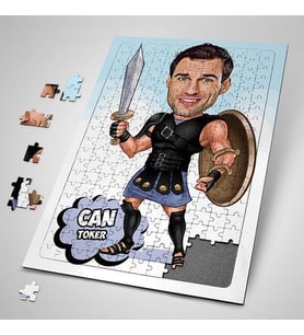 Kişiye Özel Gladyatör Karikatürlü Puzzle