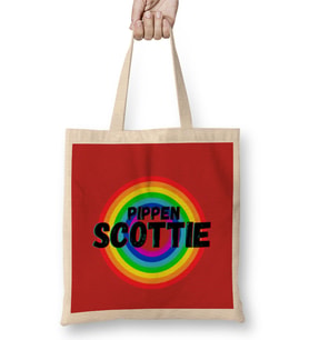 Scottie Pippen - Basketball gifts Vintage Retro Rainbow QuotesFor BOYS AND Dad Bez Çanta Uzun Saplı