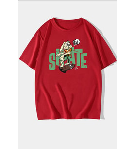 Unisex All Day Rabbit Tasarım Tshirt (Kırmızı)