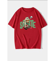 Unisex All Day Rabbit Tasarım Tshirt (Kırmızı)
