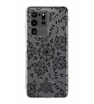 Samsung Galaxy S20 Ultra  Kamera Korumalı Kapak Nostalji Desen Tasarımlı  Şeffaf Kılıf