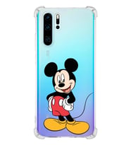 Huawei P30 Pro  Köşe Korumalı Antişok Kapak Mickey Mouse Tasarımlı Şeffaf  Kılıf