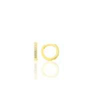Gümüş altın yaldızlı zirkon taşlı 10 mm halka küpe Tragus Piercing Helix Kıkırdak Küpesi