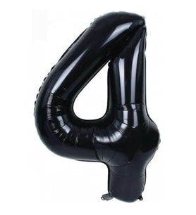 Siyah 4 Rakam Folyo Balon 100 Cm 1 Adet