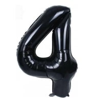 Siyah 4 Rakam Folyo Balon 100 Cm 1 Adet