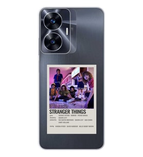 Realme C55 Uyumlu Stranger Things Minimalist Poster Desenli Şeffaf Telefon Kılıfı