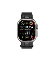 Apple Watch Ultra 49mm Uyumlu Zore KRD-107 Metal Hasır Kordon (Siyah)