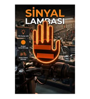 176 LED Amber Sinyal Lambası – El Hareketiyle Kontrol Edilebilir