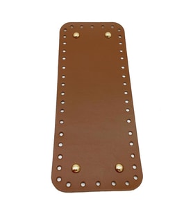 Angel Çanta Aksesuar Gerçek Deri Sütlü Kahve 30X12 cm Dikdörtgen Light Gold Metalli Çanta Tabanı