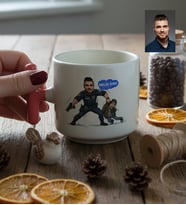 Kişiye Özel Karikatürlü Erkek Polis T Kupa Polis Günü Hediyesi