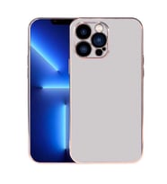 iPhone 13 Pro Kılıf Viyana Yüzeyi Buzlu Transparan Tasarım Kılıf (Gümüş)