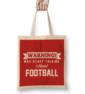 Warning May Start Talking About Football Bez Çanta Uzun Saplı