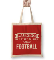 Warning May Start Talking About Football Bez Çanta Uzun Saplı