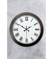36 cm Siyah Metal Roma Rakamlı Duvar Saati (Standart)