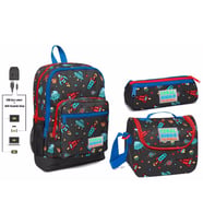 Coral High USB ve AUX Çıkışlı Okul Çanta Seti - Erkek Çocuk - Uzay ve Gezegenler