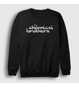 Presmono Unisex Beyaz Logo The Chemical Brothers Sweatshirt 554913tt (Siyah)