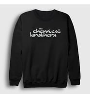 Presmono Unisex Beyaz Logo The Chemical Brothers Sweatshirt 554913tt (Siyah)