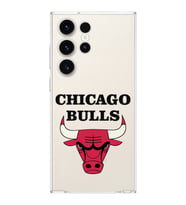 Samsung Galaxy S23 Ultra Uyumlu Kamera korumalı Kapak Chicago Bulls Tasarımlı  Şeffaf Kılıf