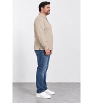 Erkek Gömlek Yaka Cepli Battal Sweat Y26-2030-Bej