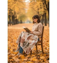 Tek Kişilik Baskılı Pike Koltuk Örtüsü Breeze 180x230 cm (Krem)