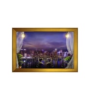 Manzara Temalı Kanvas Tablo 50 x 70 cm Gold Çerçeve