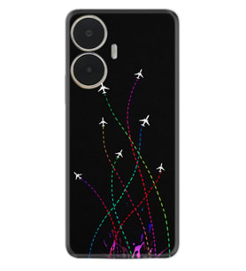 Realme C55 Kılıf Silikon Desen Özel Seri Line Planet 1736