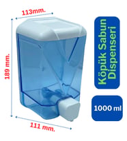 Wespa Plastik Şeffaf Köpük Sabun Dispenseri 1000 ml. x 50 Adet