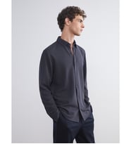 LCW Vision Antrasit Slim Fit Uzun Kollu Erkek Dokulu Gömlek