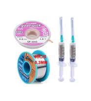 Flux Lehim Toplama,lehim Emme Fitili 2,0mm Ve Lehim Teli Mechanic 63sn/37pb 40gr 03mm 4in1st03