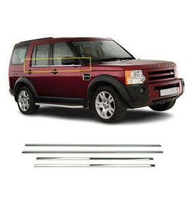 Land Rover Discovery 3 Krom Cam Çıtası 4 Parça 2004-2009 Arası P.Çelik