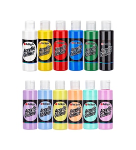 Red Apple 12 x 70 ml Akrilik Boya 6 Ana Renk + 6 Pastel Renkler Set 12 Renk Akrilik Boya Seti