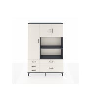 Arges Gardrop 7 Raflı 5 Çekmeceli 3 Kapaklı 132x30x195 Antrasit-Aytaşı