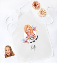 BK Gift Kişiye Özel Karikatürlü Anneler Günü Tasarımlı Beyaz Mutfak Önlüğü, Aşçı Önlüğü, Şef Önlüğü, Anneye Hediye-7