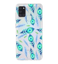 PrintiFy Samsung Galaxy A21s ile Uyumlu 1mm Slim Fit Nazar Boncuğu 3 Baskılı Şeffaf  Kılıf