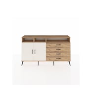 Arges Konsol 5 Raflı 4 Çekmeceli 2 Kapaklı 176x30x99 Çam-Aytaşı/Çam
