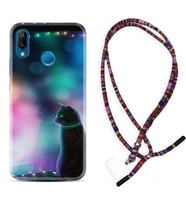 Huawei P20 Lite Mate 10 20 Lite Pro P40 Lite KılıfBoyun Asklı Rasta Silikon Window Cat 1787