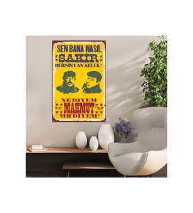 Ahşap Retro Mdf Poster , Komik Sözler , Duvar Yazıları , Manzara ,  Tarih , Edebiyat - Tbl0421