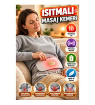 Şarjlı Isıtmalı Bel ve Karın Masaj Kemeri – Kızılötesi Isı, Titreşim ve 4000 mAh Batarya