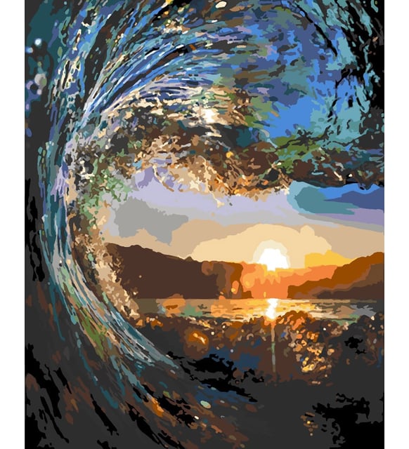 Rio De Jenario Sayılarla Boyama Seti 40x 50 cm (Tuvale Gerili)