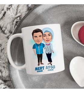 Kişiye Özel Canım Sevgilime Hediyem Karikatürlü Bardak
