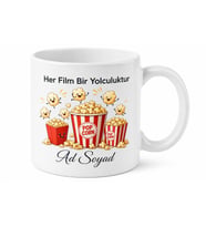 Patlamış Mısır Desenli Sinema Keyfi Kupa Bardak Film Sevenlere Hediye