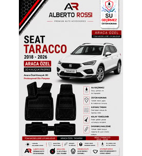 SEAT TARACCO 2018 - 2026 Araca Özel Kauçuk 3D Profesyonel Oto Paspası