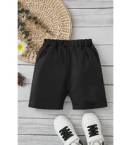 Çocuk Pamuklu Short (Siyah)