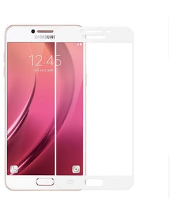 Galaxy A7 2016 Ekranı Tam Kaplayan Cam Koruyucu Beyaz