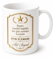 Ayın Elemanı Şirketin Yıldızı Plaket Görünümlü Kupa Bardak Hediye