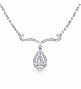 0,25 Karat Pırlantalı Kolye (Altın-Beyaz)