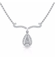 0,25 Karat Pırlantalı Kolye (Altın-Beyaz)