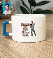 Kişiye Özel Karikatürlü Babaya Hediye Husband Dad Hero Lüks Fincan Babalar Günü Hediyesi