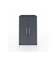 Hyperion Komodin 2 Raflı 2 Kapaklı 60x44x106 Antrasit-Antrasit